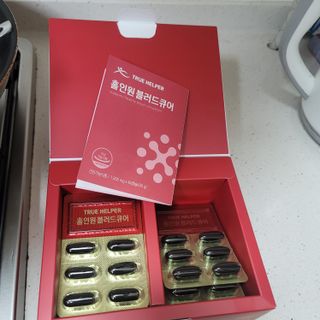 트루헬퍼 홀인원 블러드큐어 혈행+혈압+콜레스테롤 한번에 1박스 1개월 — 5점을 준 리뷰어가 2023년 2월 올린 사용 사진