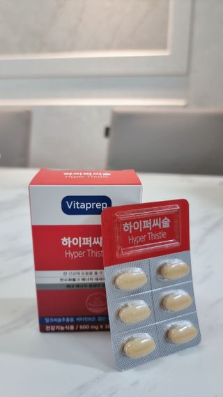 뉴트리션팩토리 비타프렙 하이퍼씨슬 밀크씨슬 900mg — 4점을 준 리뷰어가 2021년 9월 올린 사용 사진