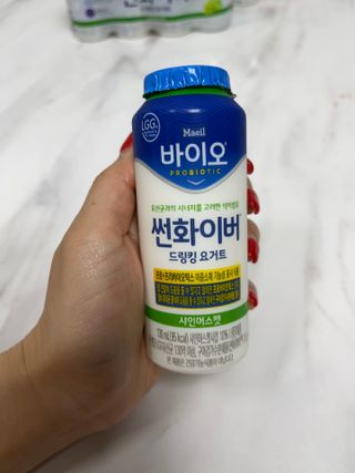 LIVE 매일바이오 썬화이버 드링킹 요거트 — 5점을 준 리뷰어가 2022년 8월 올린 사용 사진