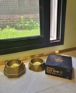 [세싹보울] 세균 싹~ 사라지는 셀앤핏 펫 항균동 애견식기 — 3.5점을 준 리뷰어가 2021년 6월 올린 사용 사진