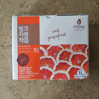 자연에온 핑크 자몽 착즙 100mL 10개입 1BOX +가 득담은 자몽 콜라겐 젤리스틱 1BOX — 4.5점을 준 리뷰어가 2021년 6월 올린 사용 사진
