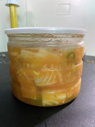셰프애찬 단호박 백김치 1kg — 5점을 준 리뷰어가 2022년 10월 올린 사용 사진