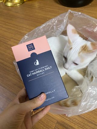 코코몰리 고양이 구강• 헤어볼 데일리 /신장• 요로 데일리 — 5점을 준 리뷰어가 2021년 1월 올린 사용 사진