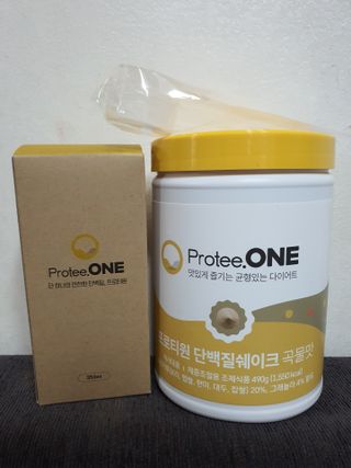프로티원 단백질쉐이크 곡물맛 2주분 1통+보틀 — 5점을 준 리뷰어가 2021년 3월 올린 사용 사진