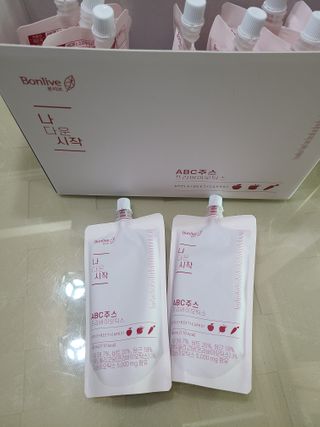 본리브 나 다운 시작 ABC주스 프리바이오틱스 — 5점을 준 리뷰어가 2021년 1월 올린 사용 사진