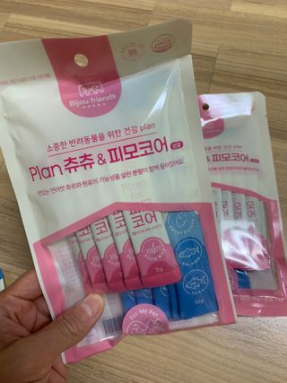 비쥬프렌즈 플랜 츄츄&건강 코어(장/관절/피모 분말) — 5점을 준 리뷰어가 2022년 9월 올린 사용 사진