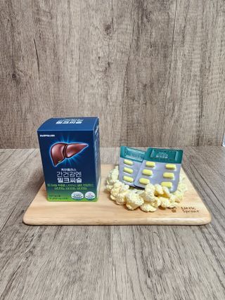 [경남제약헬스케어] 케어플러스 간건강엔 밀크씨슬 500mg 60정/2개월분/비타민B 5종+세레늄 — 5점을 준 리뷰어가 2024년 1월 올린 사용 사진