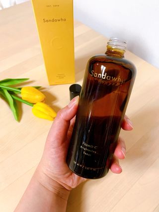 스킨큐어 산다화 비타민c 화이트닝 토너 150ml — 5점을 준 리뷰어가 2022년 1월 올린 사용 사진