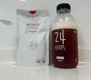 클린24시간 1BOX(5포) + 전용보틀(500ml) — 5점을 준 리뷰어가 2023년 7월 올린 사용 사진