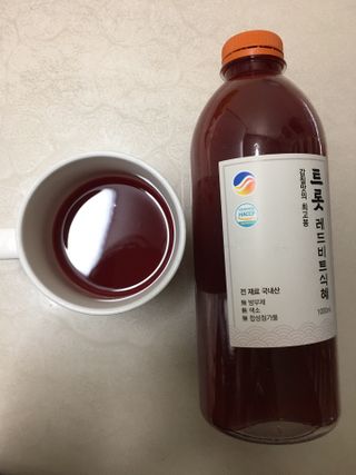 트롯전통식혜 트롯레드비트식혜 1리터 +500리터 — 5점을 준 리뷰어가 2021년 6월 올린 사용 사진