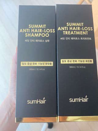 썸헤어 / SUMHAIR 썸헤어  써밋 안티 헤어로스 샴푸+트리트먼트 — 4점을 준 리뷰어가 2021년 6월 올린 사용 사진