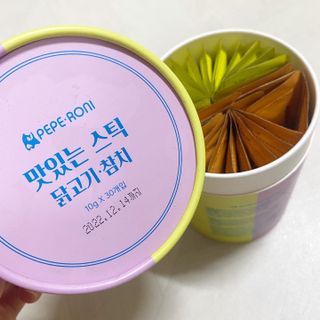 페페로니 맛있는 스틱 - 무항생제 닭고기 15개 + 원양선 참치 15개 — 4.5점을 준 리뷰어가 2021년 8월 올린 사용 사진