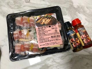 [다물꼬치] 삼겹새우롤꼬치 5개입 350g  + 데리야끼소스 120g + 매운고추소스 120g — 5점을 준 리뷰어가 2021년 12월 올린 사용 사진