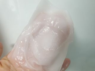 쿠피 피디알엔 연어 더마 페이셜 마스크 — 5점을 준 리뷰어가 2021년 11월 올린 사용 사진