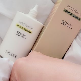 아이레시피 모이스트터치 스포츠 선밀크 50ml (SPF50+ PA+++) — 5점을 준 리뷰어가 2023년 6월 올린 사용 사진