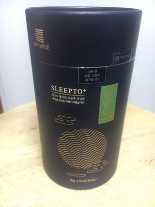 프리마인 자체 기업부설 연구소에서 찾아낸 건강한 수면의 비밀.  슬립토 플러스 30포 — 3점을 준 리뷰어가 2021년 12월 올린 사용 사진