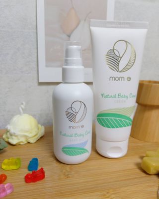 mom e 맘이 내추럴 베이비 케어 크림+바디오일 — 5점을 준 리뷰어가 2021년 1월 올린 사용 사진