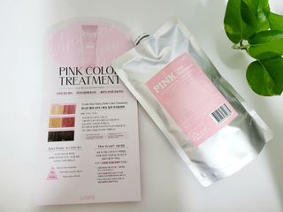 [유니프] 헤어 샤이니 핑크 컬러 트리트먼트 500g — 5점을 준 리뷰어가 2023년 10월 올린 사용 사진