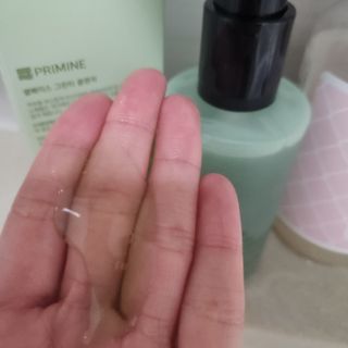 프리마인 메이크업과 들뜨는 각질까지 한방에 깐달걀로! 순하기까지한 셀베이스 그린티클렌저(200ml) — 3.5점을 준 리뷰어가 2023년 4월 올린 사용 사진