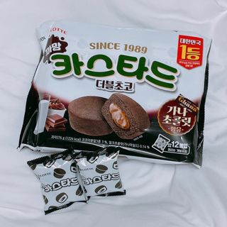 롯데제과 까망카스타드 더블초코 — 4점을 준 리뷰어가 2021년 5월 올린 사용 사진