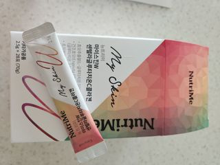 뉴트리미 마이스킨W 센텔라글루타치온C콜라겐 28포 — 4점을 준 리뷰어가 2023년 5월 올린 사용 사진