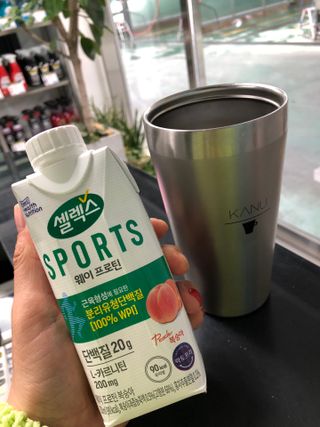 셀렉스스포츠 셀렉스 스포츠 웨이 프로틴 복숭아_ 330ml x 12팩 — 5점을 준 리뷰어가 2021년 4월 올린 사용 사진