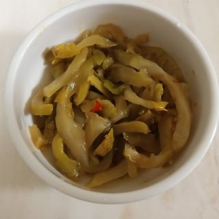 루시델리 야미하우스 홍콩 스파이시 프리미엄 짜사이 무침 500g — 5점을 준 리뷰어가 2024년 7월 올린 사용 사진
