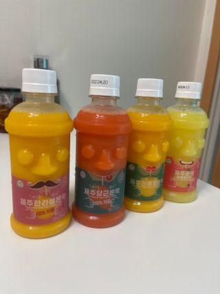 탐라원 제주의 맛, 몬딱주스 4종세트 - 한라봉몬딱주스, 천혜향몬딱주스, 청귤에이드, 당근몬딱주스 — 5점을 준 리뷰어가 2021년 8월 올린 사용 사진