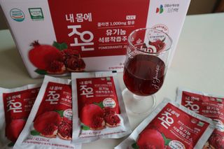 농업회사법인조은 유기농 석류 NFC 착즙주스 70ml 30포 — 5점을 준 리뷰어가 2021년 10월 올린 사용 사진
