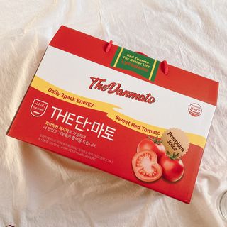 제이제이바이오 더단마토 프리미엄주스 100ml 30팩입 - 무설탕 스테비아 토마토즙 — 5점을 준 리뷰어가 2021년 11월 올린 사용 사진