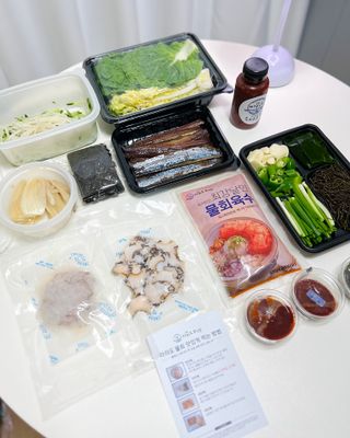 마라도푸드 포항 구룡포 햇 과메기 야채세트 마라도회식당 꽁치 — 5점을 준 리뷰어가 2023년 11월 올린 사용 사진
