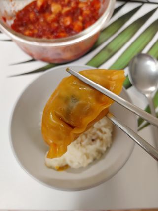 한만두 진한 해물맛 짬뽕만두 1kg — 5점을 준 리뷰어가 2021년 4월 올린 사용 사진