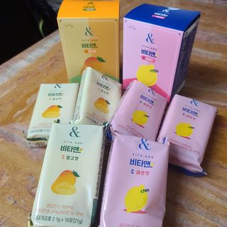 비타앤C 레몬맛, 망고맛 — 5점을 준 리뷰어가 2021년 4월 올린 사용 사진