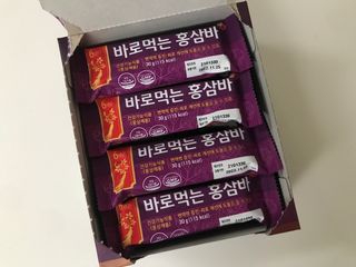 씨알푸드 건강기능식품 6년근 홍삼 함유, 바로먹는 홍삼바 30g 12개입 — 5점을 준 리뷰어가 2022년 3월 올린 사용 사진