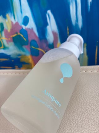 아미퓨어 [라이브] 피부장벽 강화를 위한 머랭 버블 클렌저 천연계면활성제로 온가족 사용가능 — 5점을 준 리뷰어가 2021년 7월 올린 사용 사진