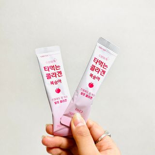 [음료수 대신 가능!]  빠르게 흡수되는 아임오 타먹는 콜라겐 1박스 — 5점을 준 리뷰어가 2023년 3월 올린 사용 사진