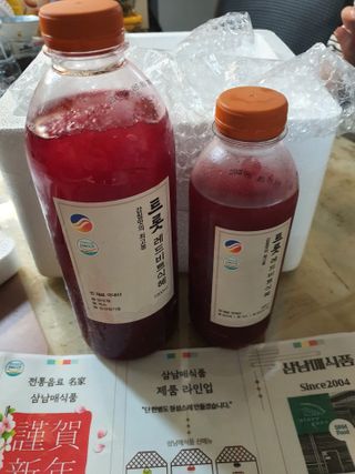트롯전통식혜 트롯레드비트식혜 1리터 +500리터 — 4점을 준 리뷰어가 2021년 5월 올린 사용 사진