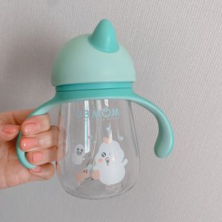 유비맘 트라이탄 코니빨대컵_컬러 랜덤 발송 — 5점을 준 리뷰어가 2021년 3월 올린 사용 사진