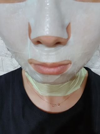 애디팬더 바이오시트앰플 기능성 마스크팩 — 5점을 준 리뷰어가 2021년 5월 올린 사용 사진