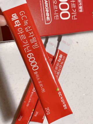 메타아르기닌 GC녹십자웰빙 메타 아르기닌 6000 플러스 오르니틴 — 5점을 준 리뷰어가 2022년 6월 올린 사용 사진