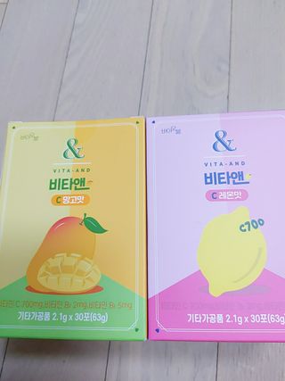 비타앤C 레몬맛, 망고맛 — 5점을 준 리뷰어가 2021년 7월 올린 사용 사진