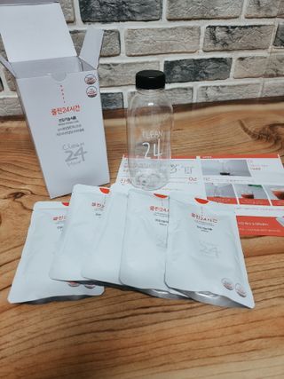 클린24시간 1BOX(5포) + 전용보틀(500ml) — 5점을 준 리뷰어가 2022년 8월 올린 사용 사진