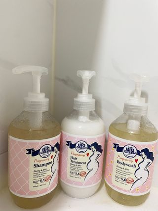 빅그린 임산부 전용라인 3종세트 - 샴푸500ml,트리트먼트500ml,바디워시500ml — 5점을 준 리뷰어가 2022년 8월 올린 사용 사진