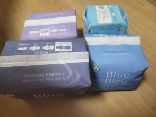 블루블루 유기농 순면 커버 생리대 — 5점을 준 리뷰어가 2021년 1월 올린 사용 사진