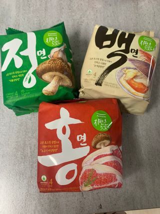 [풀무원] 자연은맛있다 정면, 백면, 홍면  세트 — 5점을 준 리뷰어가 2021년 4월 올린 사용 사진