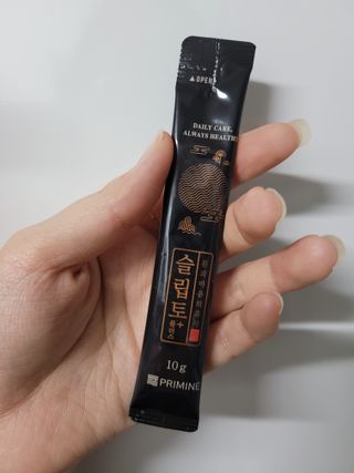 프리마인 자체 기업부설 연구소에서 찾아낸 건강한 수면의 비밀.  슬립토 플러스 30포 — 5점을 준 리뷰어가 2021년 11월 올린 사용 사진