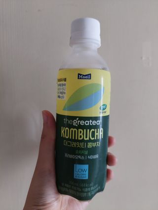 더그레잇티 콤부차 [매일유업] 더그레잇티 44kcal 콤부차 300ml *12개입 (오리지널 6개+베리리치 6개) — 4점을 준 리뷰어가 2023년 7월 올린 사용 사진