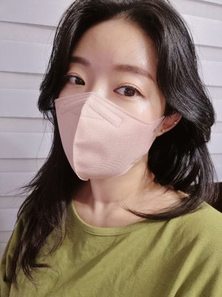 애니가드 셋업메베마스크 (대형 4컬러 + 중형 4컬러) — 5점을 준 리뷰어가 2022년 4월 올린 사용 사진