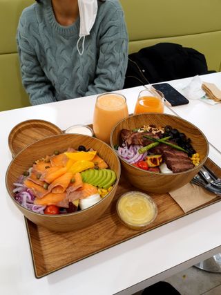 코끼리 더 샐러드 카페 뚝섬점 [코끼리 더 샐러드 카페] 공팔리터 set 뚝섬유원지점 — 5점을 준 리뷰어가 2022년 1월 올린 사용 사진