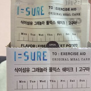 다미즐 [아이슈어] 맛있는 관리의 시작 그래놀라 풀믹스 쉐이크 4종 택 1/7일분/초콜릿, 고구마, 곡물, 바나나 — 4점을 준 리뷰어가 2021년 4월 올린 사용 사진